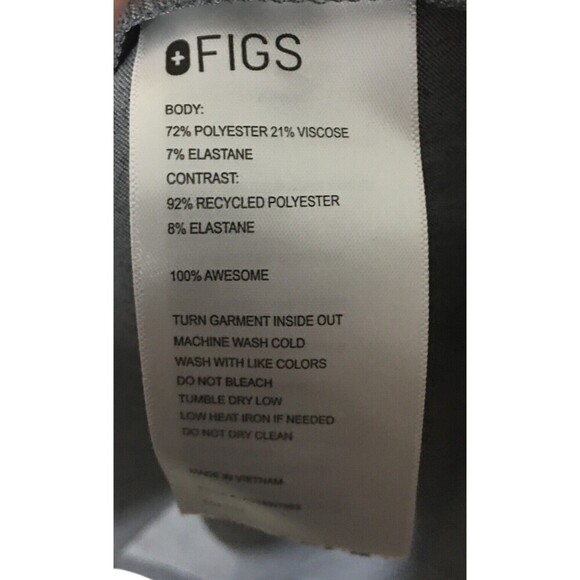 Figs Scrubs Shirt Women's Size XXL Gray Short Sleeve Technical Collection - Picture 7 of 7